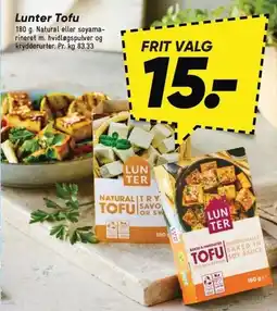 Bilka Lunter Tofu tilbud