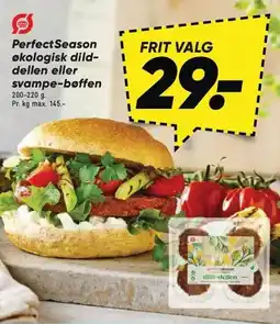 Bilka PerfectSeason økologisk dildellen eller svampe-bøffen tilbud