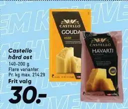 Bilka Castello hård ost tilbud