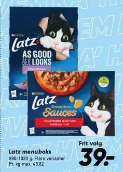 Bilka Latz menuboks tilbud