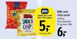 Føtex KiMs mini chips poser 25-30 g tilbud