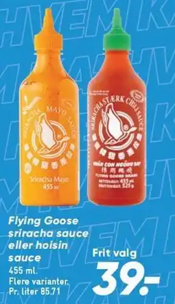 Bilka Flying Goose sriracha sauce eller hoisin sauce tilbud