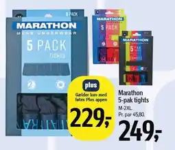 Føtex Marathon 5-pak tights tilbud