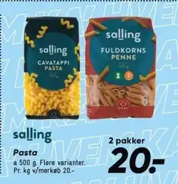 Bilka Salling Pasta tilbud