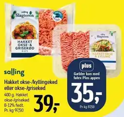 Føtex Hakket okse-/kyllingekød eller okse-/grisekød 400 g tilbud