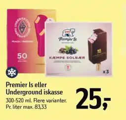 Føtex Premier Is underground iskasse 300-520 ml tilbud