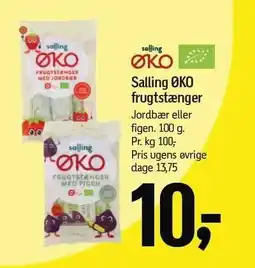 Føtex salling ØKO frugtstænger 100 g tilbud