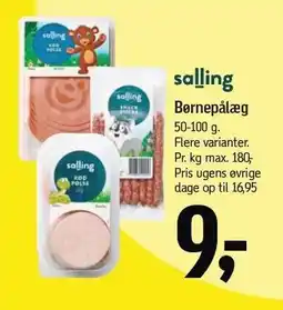 Føtex salling Børnepålæg 50-100 g tilbud