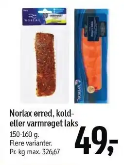 Føtex Norlax ørred, kold- eller varmrøget laks tilbud