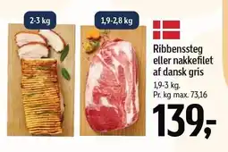 Føtex Ribbenssteg eller nakkefilet af dansk gris tilbud