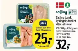 Føtex Salling dansk kyllingeinderfilet eller -strimler tilbud