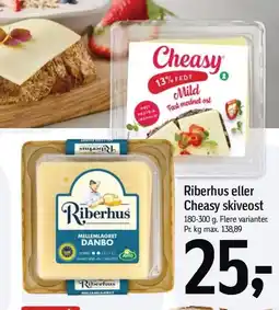 Føtex Riberhus eller Cheasy skiveost tilbud