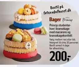Føtex Princip studenterhue i kransekage med macarons og kransekagekonfekt tilbud