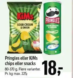 Føtex Pringles eller KiMs chips eller snacks tilbud