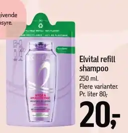 Føtex Elvital refill shampoo tilbud
