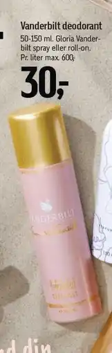 Føtex Vanderbilt deodorant tilbud