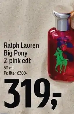 Føtex Ralph Lauren Big Pony 2-pink edt tilbud
