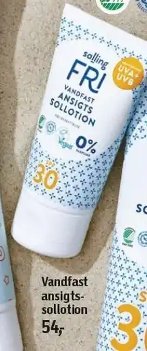 Føtex Vandfast ansigtssollotion tilbud