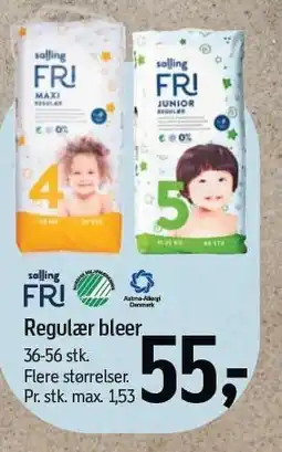 Føtex Regulær bleer 36-56 stk tilbud