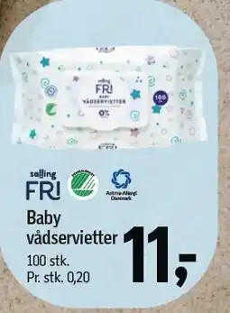 Føtex Baby vådservietter 100 stk tilbud