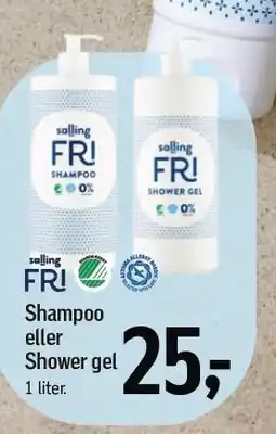 Føtex Shampoo eller Shower gel 1 liter tilbud