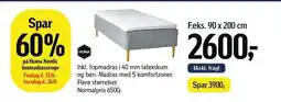 Føtex Spar 60% på Huma Nordic boxmadrassenge tilbud