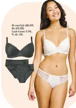 Føtex Bh med fyld, Bh eller 2-pak trusser tilbud