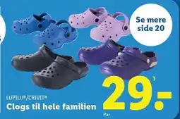 Lidl Clogs til hele familien tilbud
