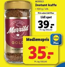 Lidl MERRILD INSTANT KAFFE tilbud
