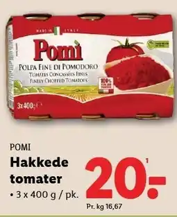 Lidl POMI Hakkede tomater tilbud