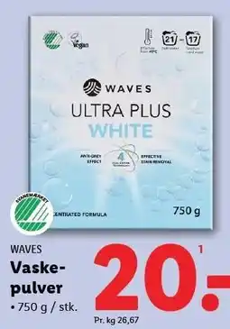 Lidl WAVES Vaskepulver tilbud
