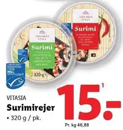 Lidl VITASIA Surimirejer tilbud