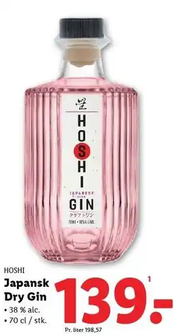 Lidl Japansk Dry Gin tilbud