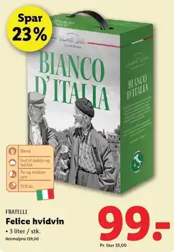 Lidl Felice hvidvin tilbud