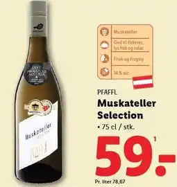 Lidl Muskateller Selection tilbud