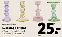 Lidl Lysestage af glas tilbud
