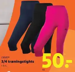 Lidl 3/4 træningstights tilbud