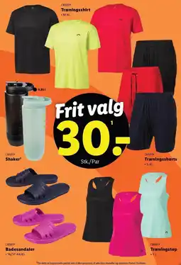 Lidl Træningsshirt, Shaker, Træningsshorts, Badesandaler eller Træningstop tilbud