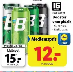 Lidl Booster energidrik tilbud