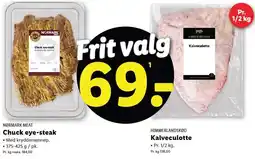 Lidl Chuck eye-steak eller Kalveculotte tilbud
