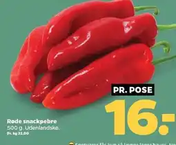 Netto Røde snackpebre tilbud