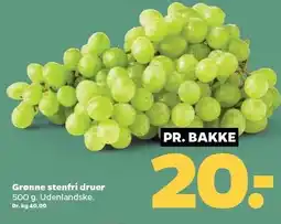 Netto Grønne stenfri druer tilbud