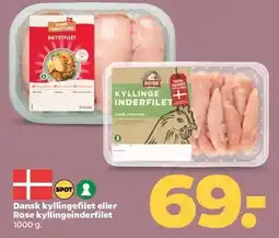 Netto Dansk kyllingefilet eller Rose kyllingeinderfilet tilbud