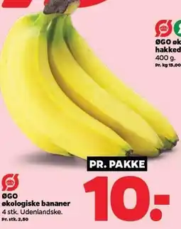 Netto ØGO økologiske bananer tilbud