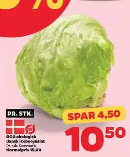 Netto ØGO økologisk dansk icebergsalat tilbud