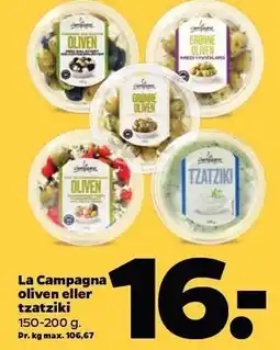Netto La Campagna oliven eller tzatziki tilbud