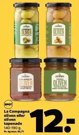 Netto La Campagna oliven eller oliven tapenade tilbud