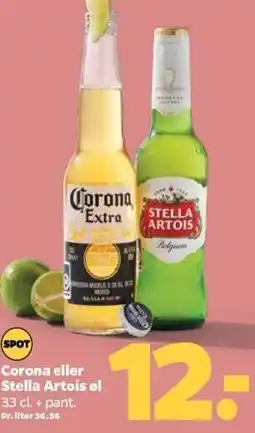 Netto Corona eller Stella Artois øl tilbud