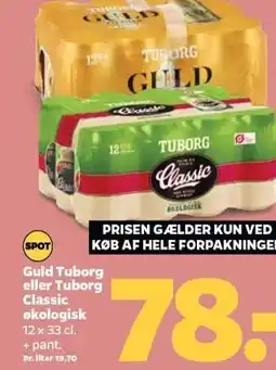 Netto Guld Tuborg eller Tuborg Classic økologisk tilbud