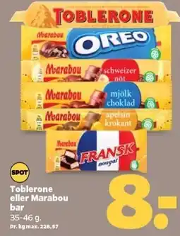 Netto Toblerone eller Marabou bar tilbud